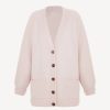 Sleepwear * | Fluffy Cocoon Alpaca Blend Cardigan In Powder Pink