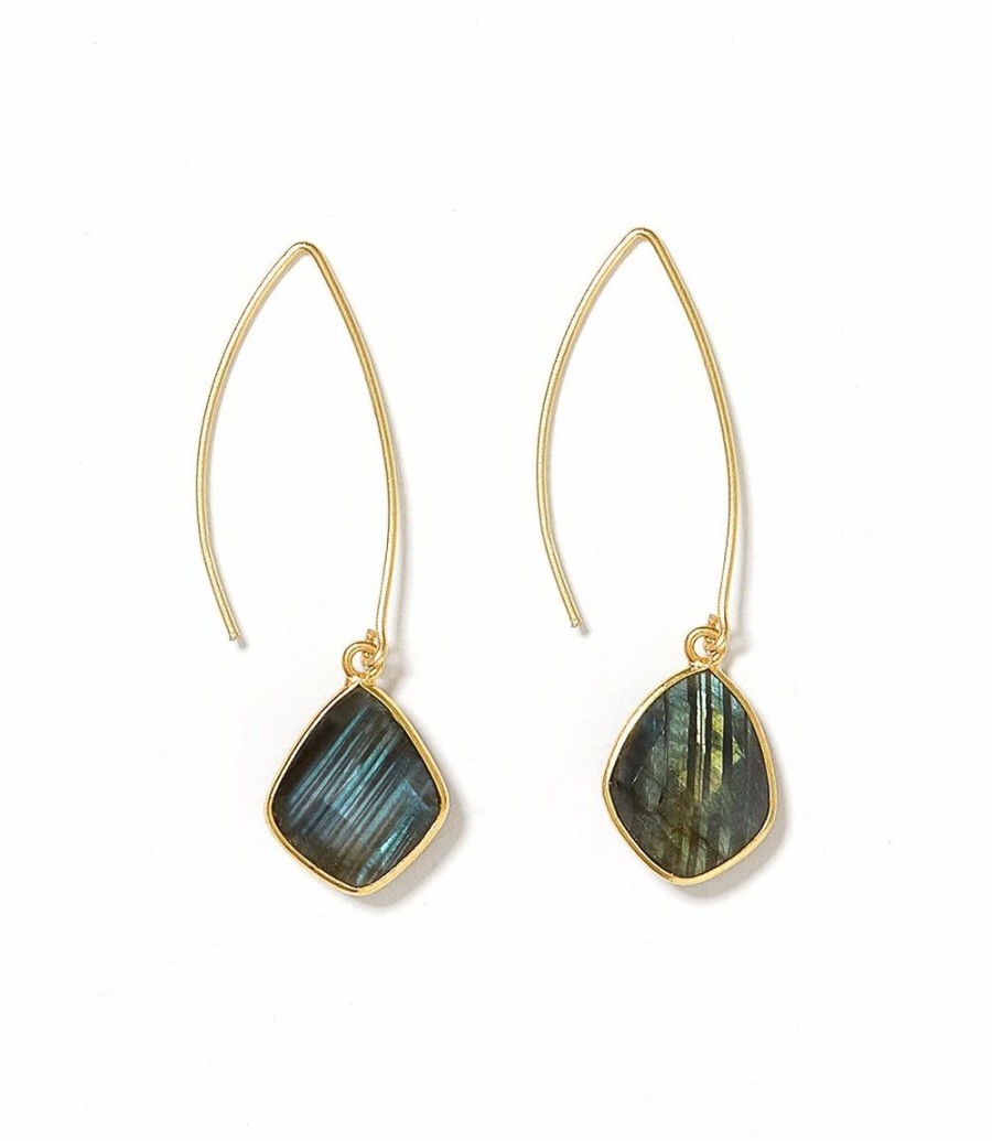 Accessories * | Karen Kane Gemstone Drop Earrings Labradorite