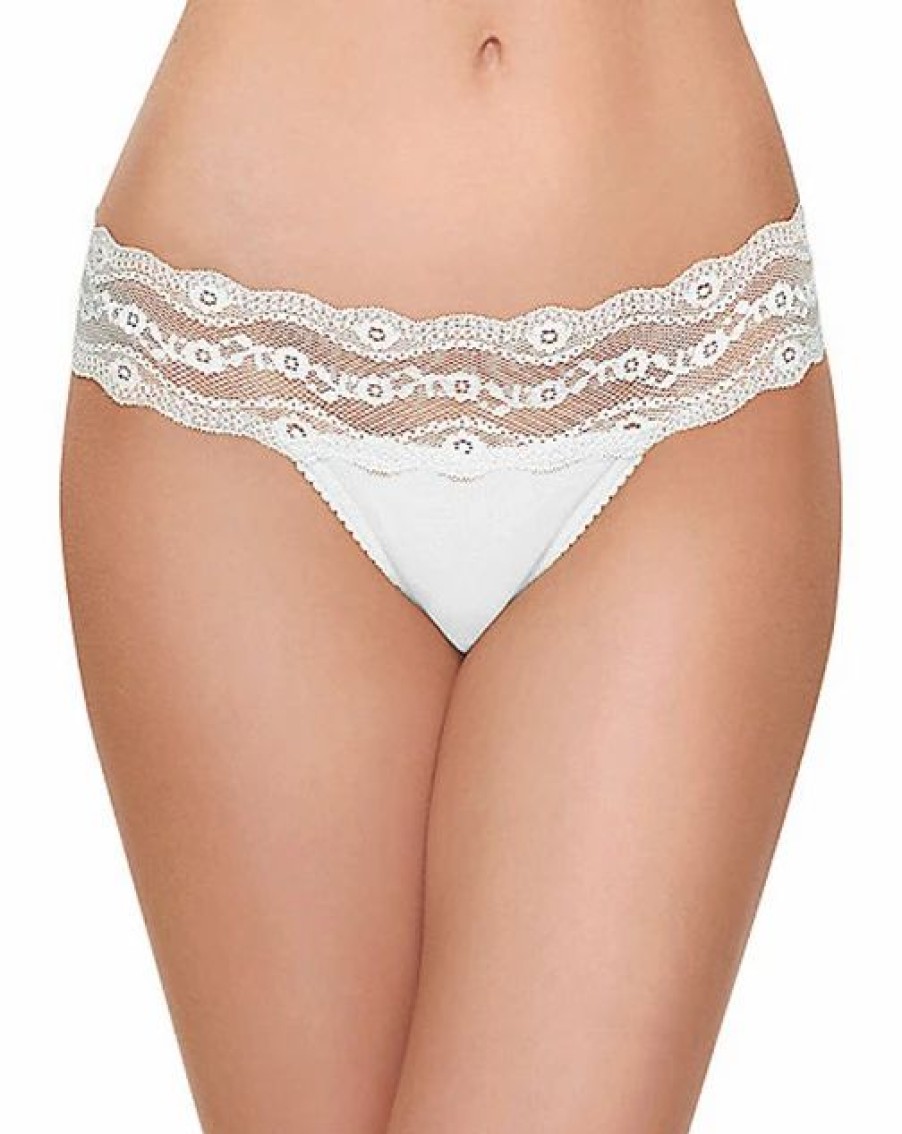 Bottoms * | Wacoal B.Tempt'D B.Adorable Thong Panty, Style 933182 White