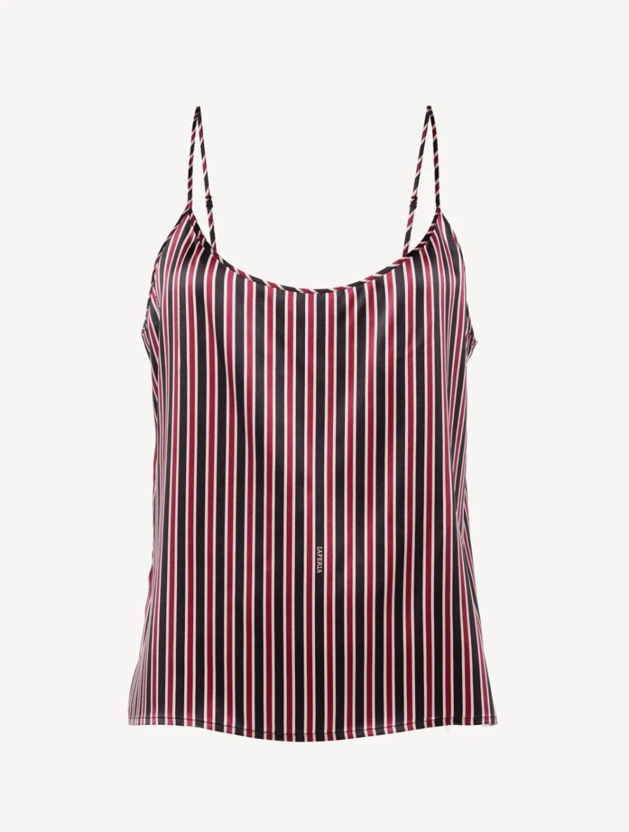 Sleepwear * | Silk Striped Camisole Top