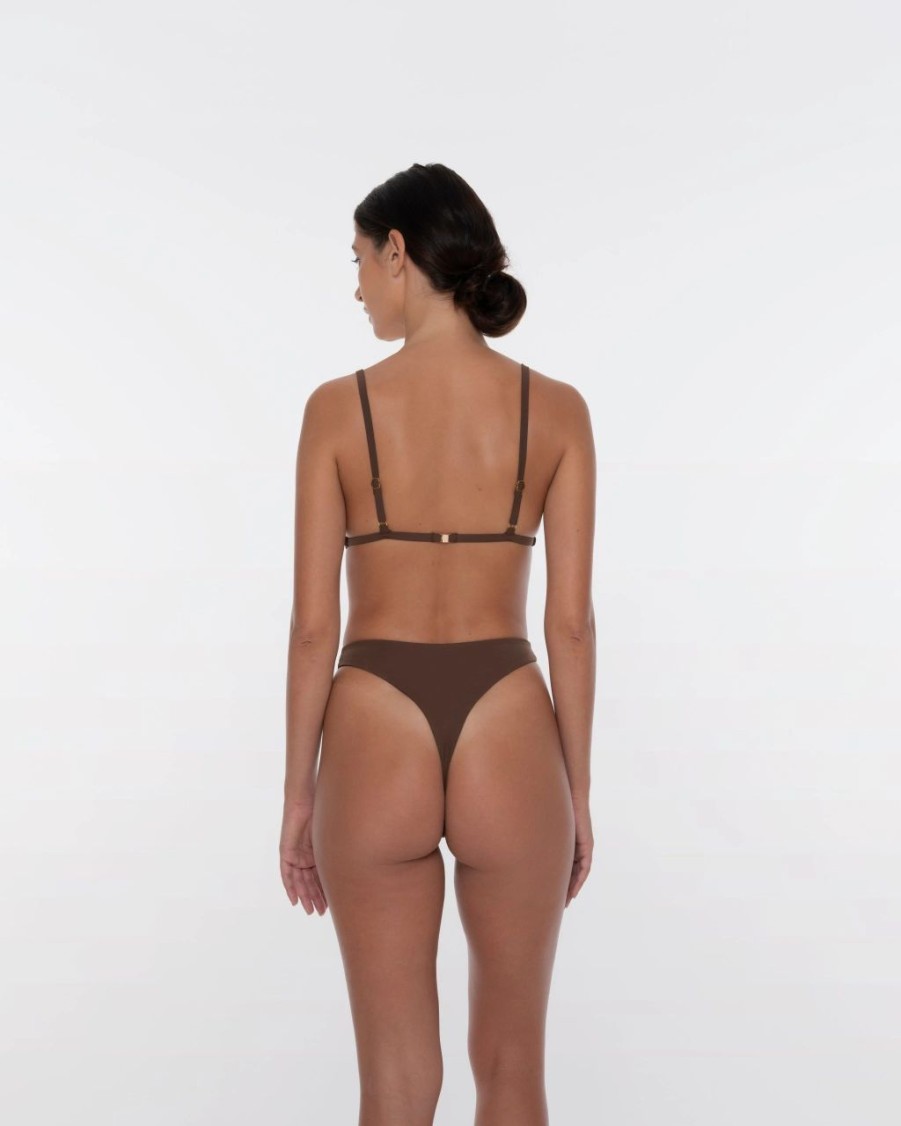 Bottoms * | Sculpt Swim Rosedale Mocha Bottom