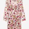 Sleepwear * | Silk Floral Print Short Robe