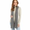 Accessories * | Karen Kane Sweater Shawl Dark Heather Gray