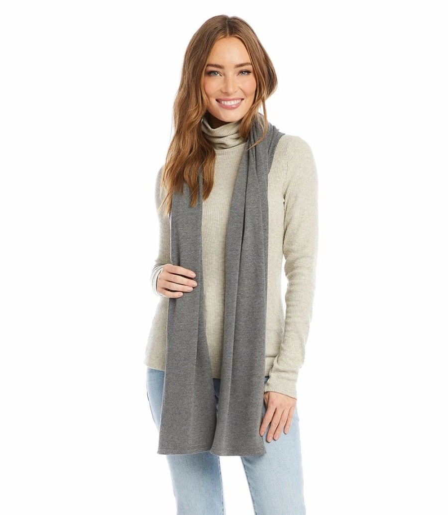 Accessories * | Karen Kane Sweater Shawl Dark Heather Gray