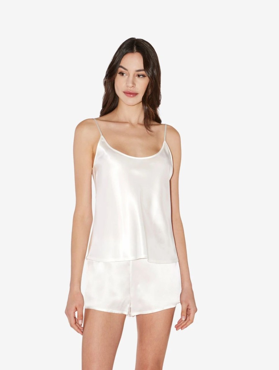 Sleepwear * | White Silk Camisole