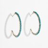 Accessories * | Karen Kane Hoop Earrings Turquoise