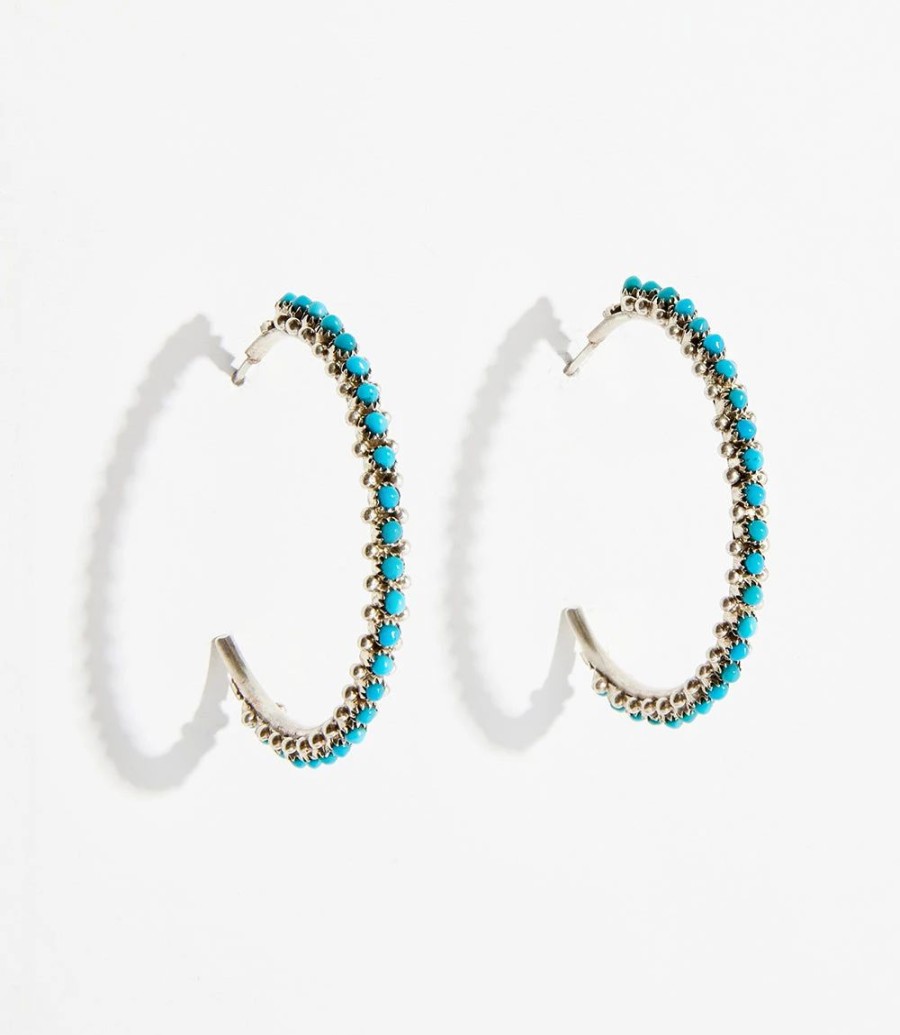 Accessories * | Karen Kane Hoop Earrings Turquoise