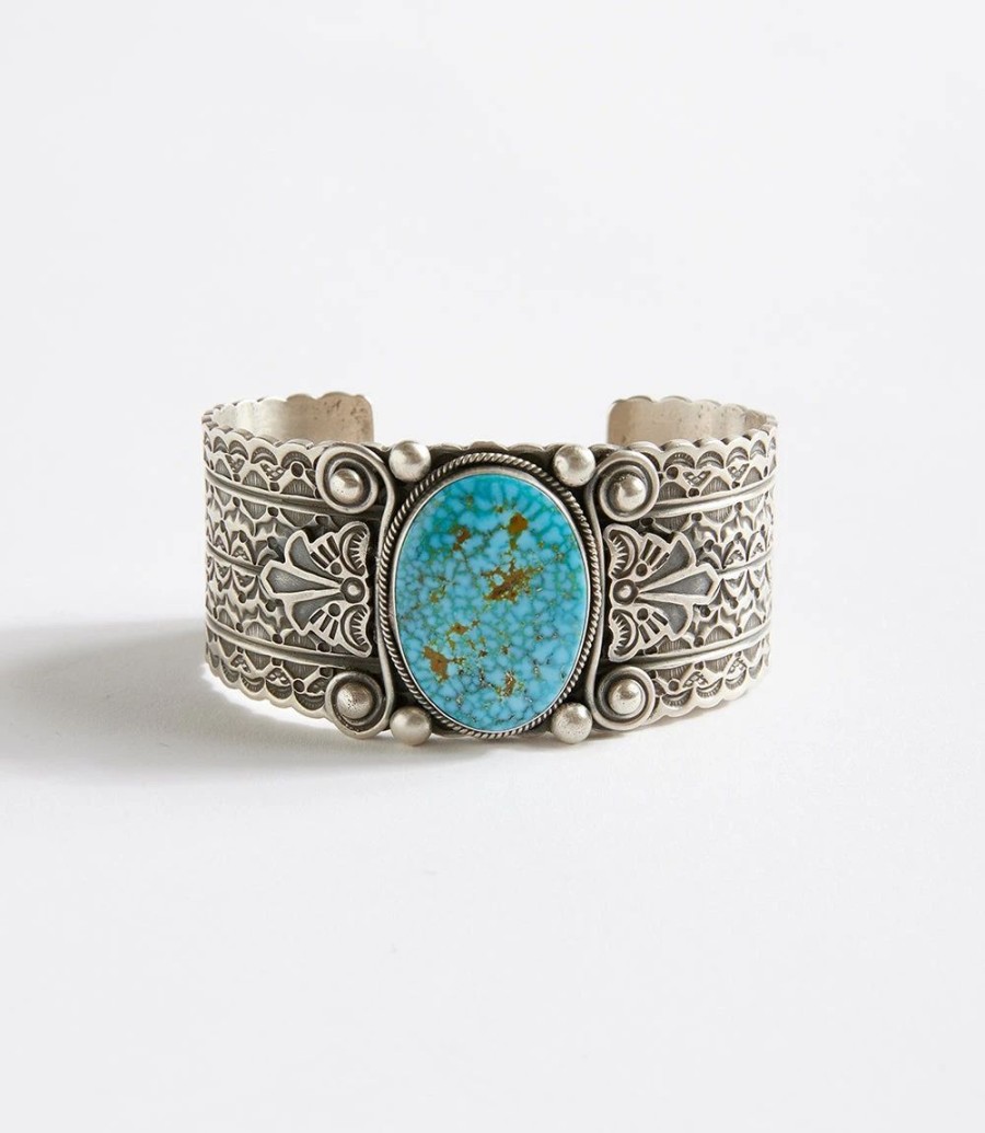 Accessories * | Karen Kane Oval Stone Cuff Bracelet Turquoise