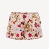 Sleepwear * | Silk Floral Print Sleep Shorts