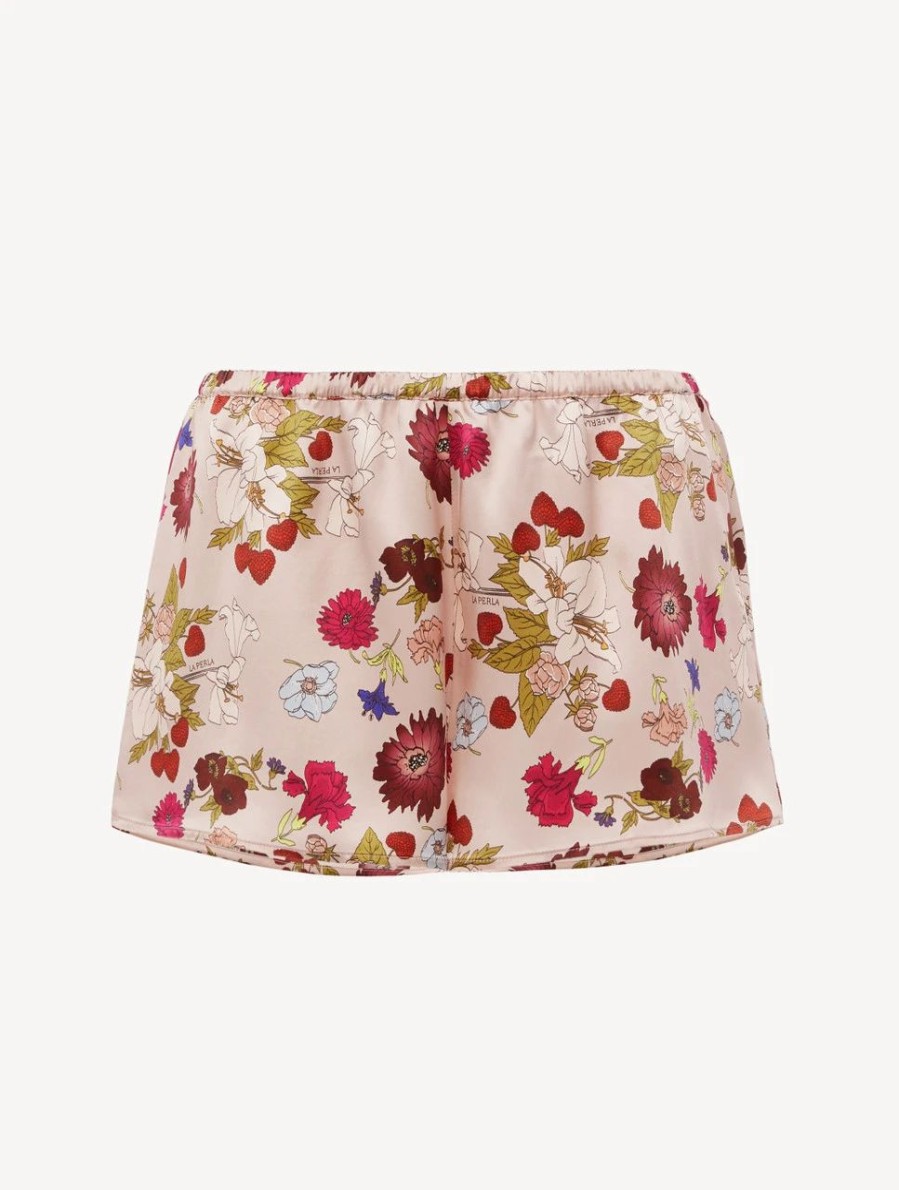 Sleepwear * | Silk Floral Print Sleep Shorts