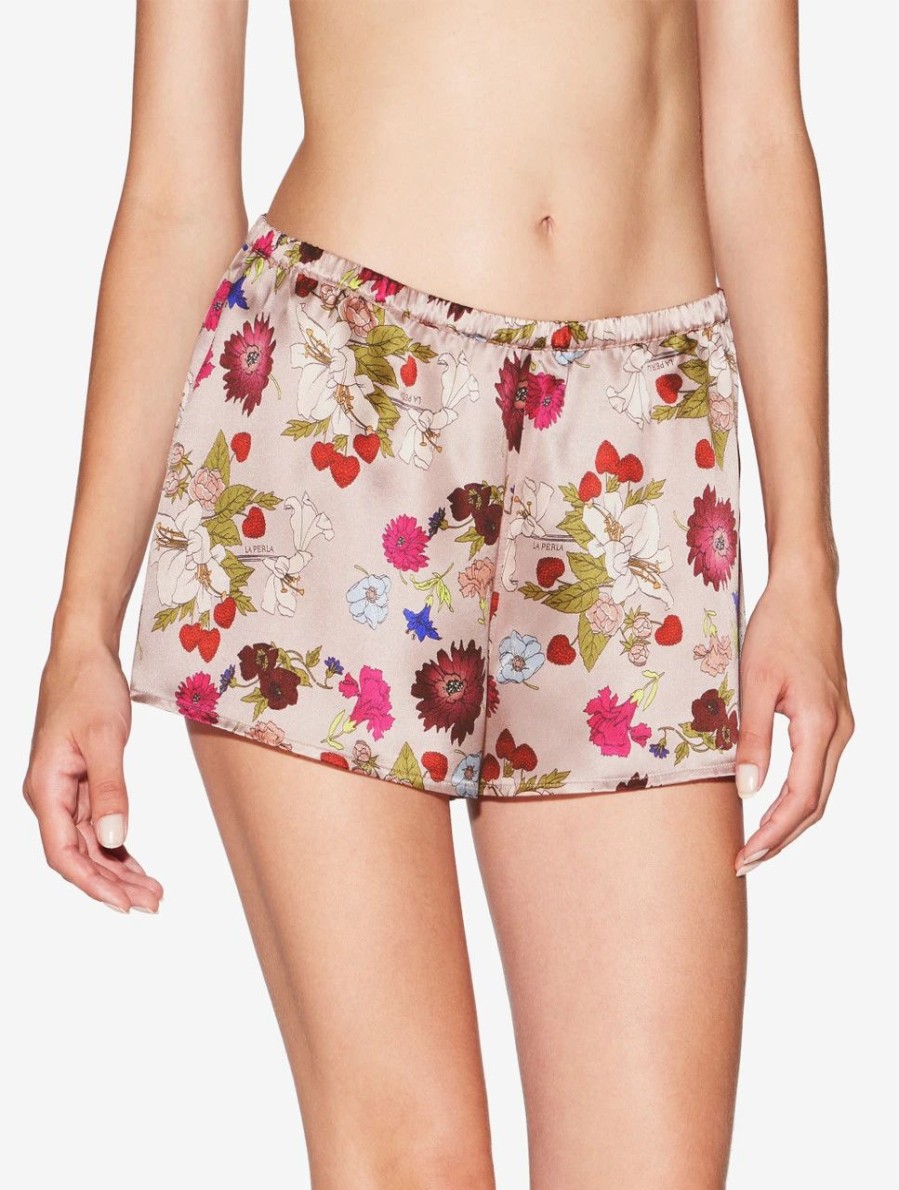 Sleepwear * | Silk Floral Print Sleep Shorts