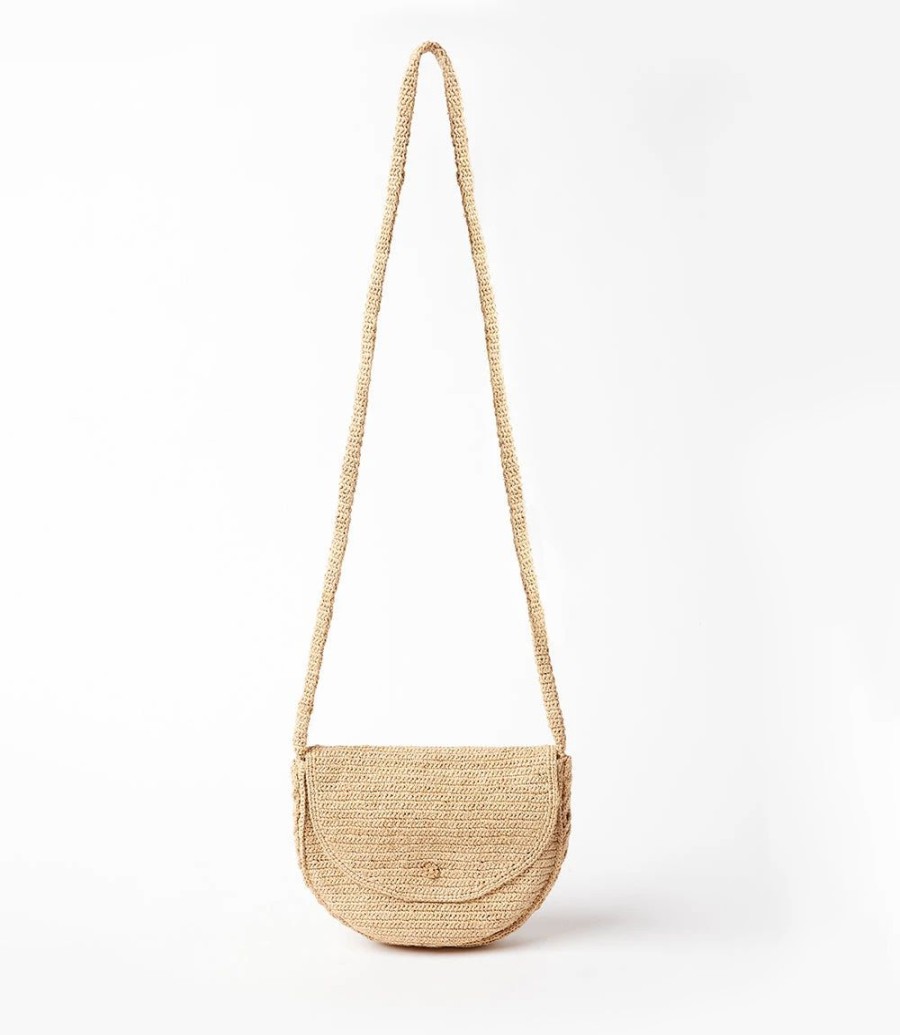 Accessories * | Karen Kane Raffia Crossbody Bag Natural