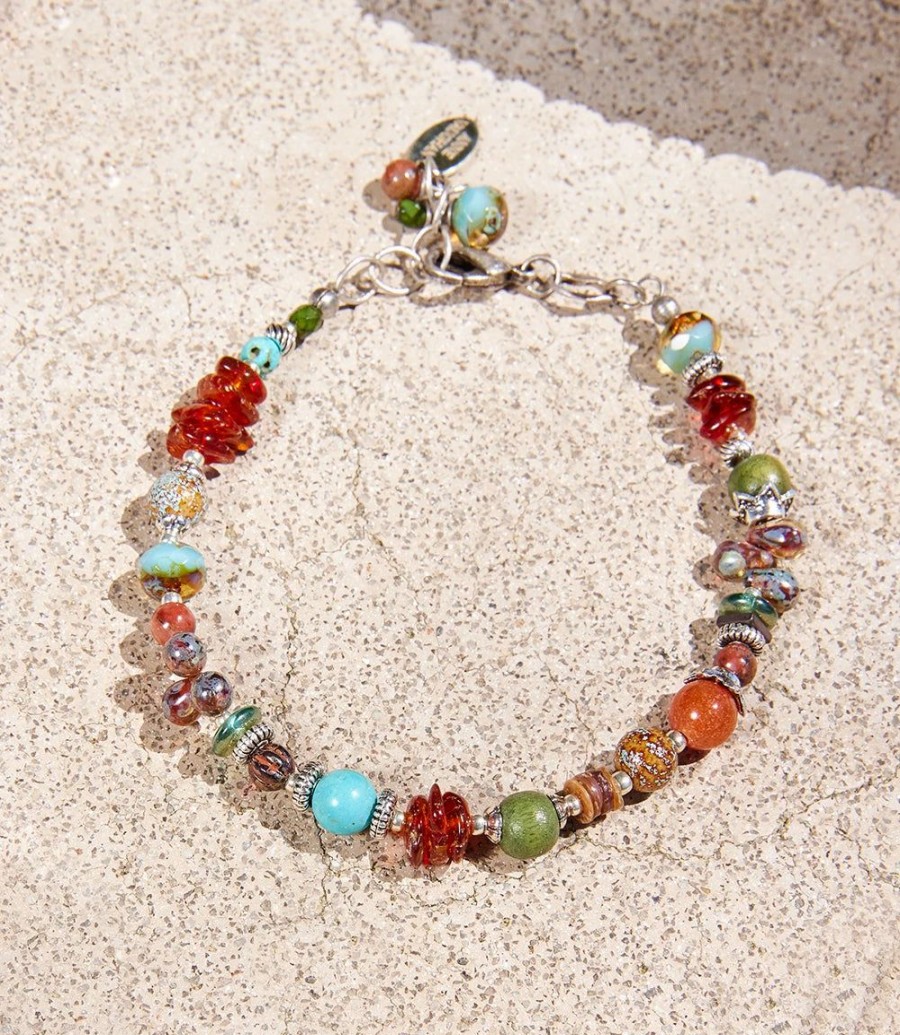 Accessories * | Karen Kane Beaded Turquoise And Jasper Bracelet Multi Color