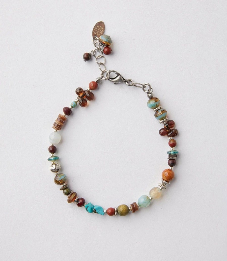 Accessories * | Karen Kane Beaded Turquoise And Jasper Bracelet Multi Color