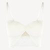 Bras * | Shape-Allure White Lycra Strapless Brassiere With Chantilly Lace