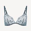 Bras * | Brigitta Dark Blue Lace Non-Wired Bra