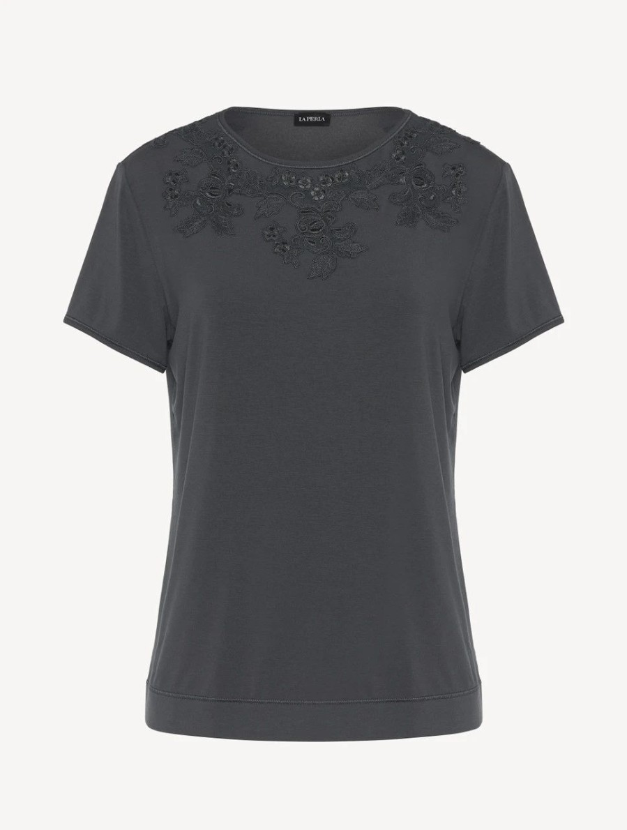 Sleepwear * | Maison@Home T-Shirt In Charcoal Grey