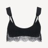 Bras * | Dreamland Wireless Bra In Black With Lace Overlay