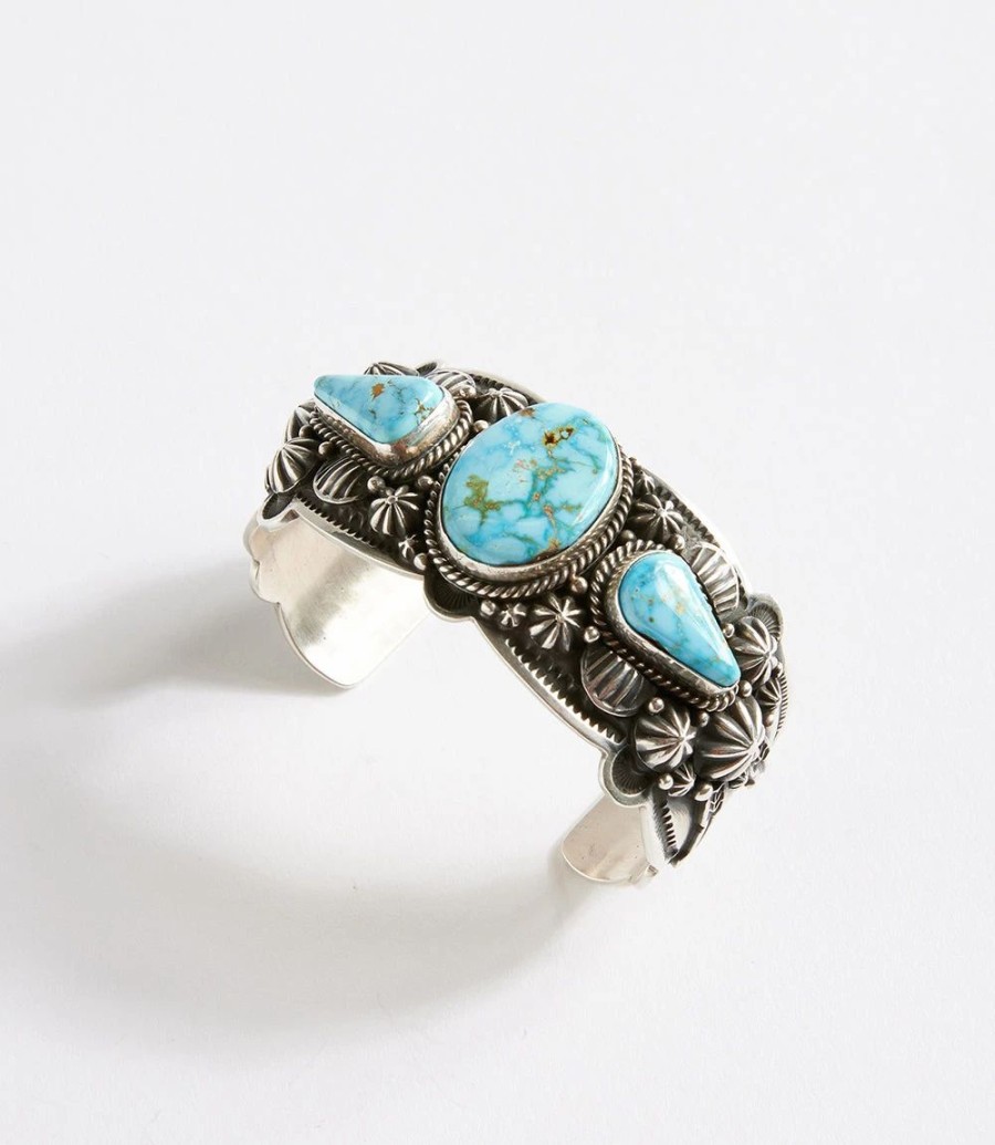 Accessories * | Karen Kane Kingman Stone Cuff Bracelet Turquoise