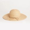 Accessories * | Karen Kane Contrast Tie Raffia Hat Natural