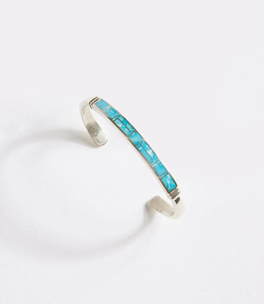 Accessories * | Karen Kane Inlay Cuff Bracelet Turquoise