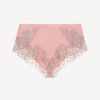 Sleepwear * | Angel Kiss Cashmere Blend Ribbed Sleep Shorts In Blush Clay With Frastaglio