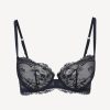 Bras * | Brigitta Lace Balconette Bra In Black