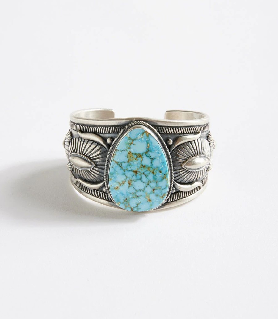 Accessories * | Karen Kane Teardrop Stone Cuff Bracelet Turquoise