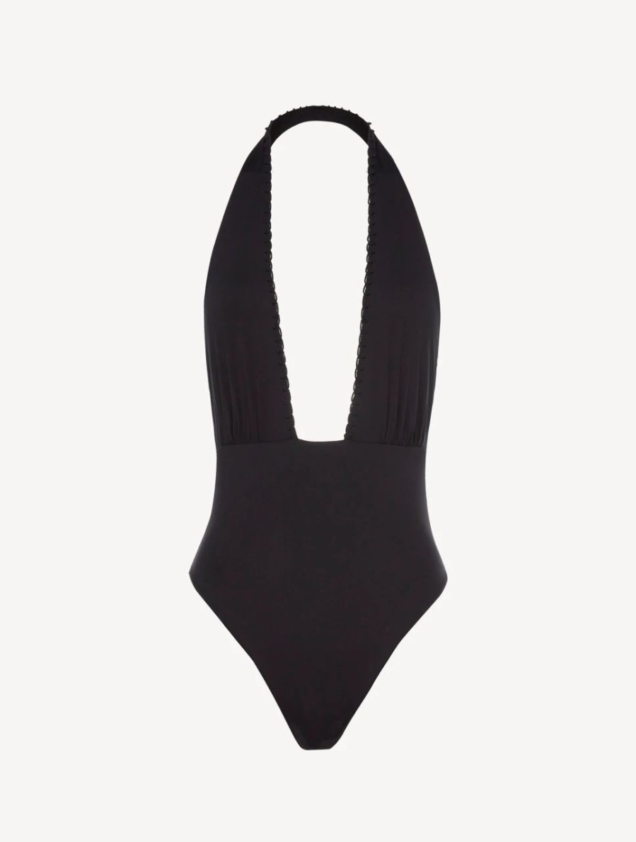 One-Piece Bathing Suits * | Etoile Halter Neck Swimsuit In Black