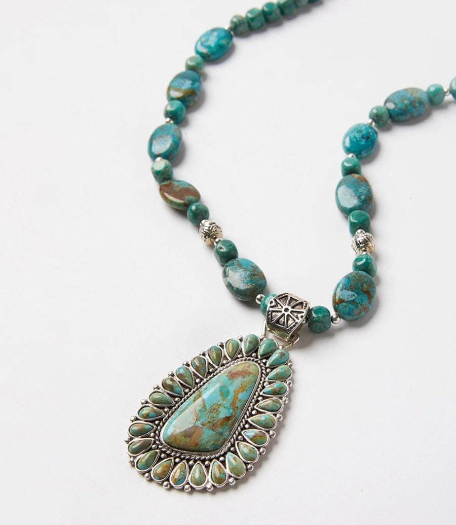 Accessories * | Karen Kane Pendant Necklace Turquoise