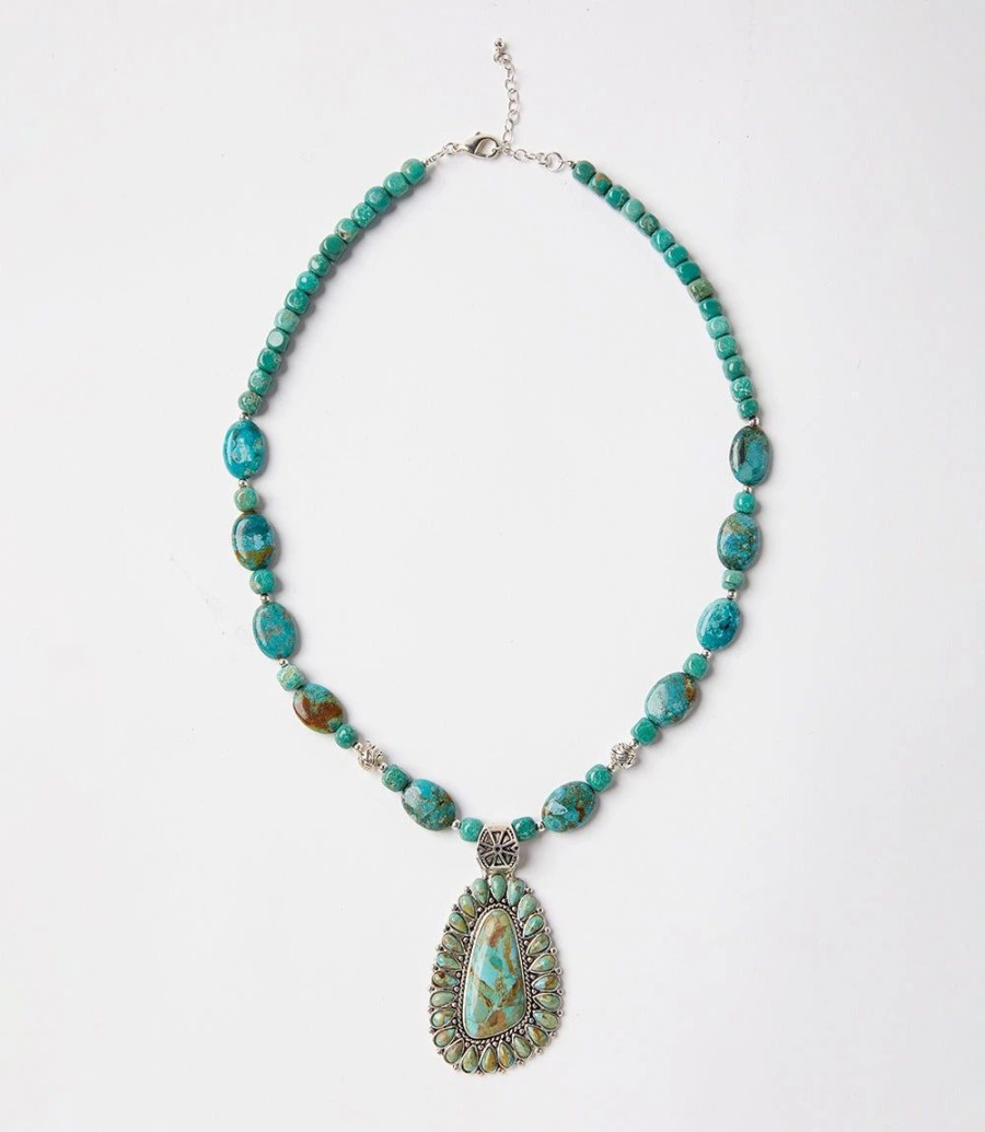 Accessories * | Karen Kane Pendant Necklace Turquoise