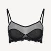 Bras * | Maison Contouring Bralette In Black Stretch Tulle