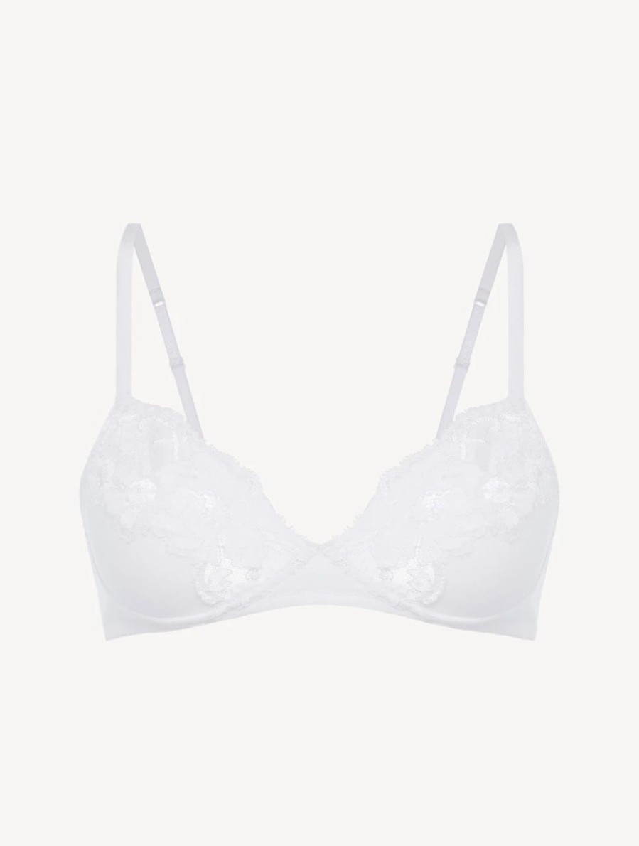 Bras * | Souple White Cotton Non-Wired Bra