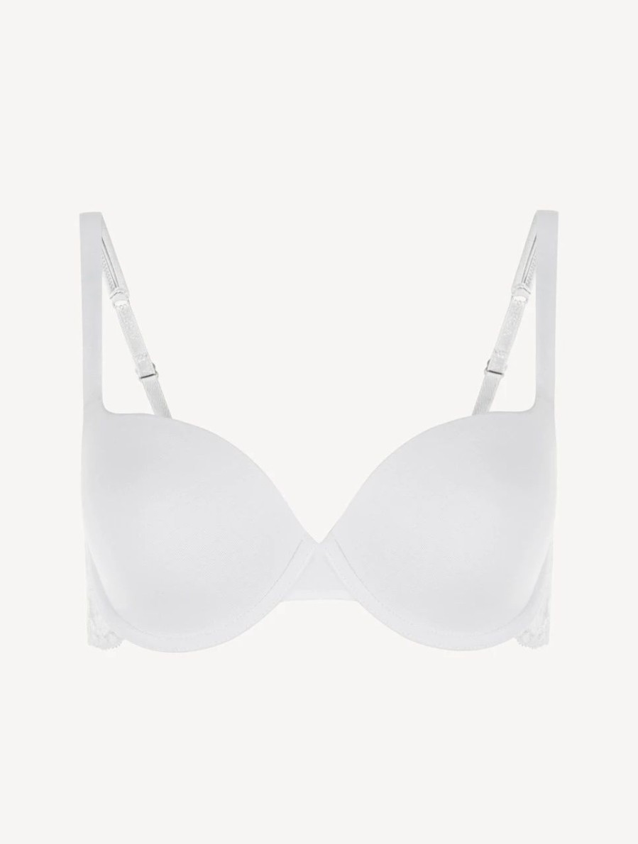 Bras * | Souple White Cotton T-Shirt Bra