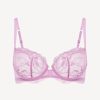 Bras * | Brigitta Lilac Rose Lace Balconette Bra