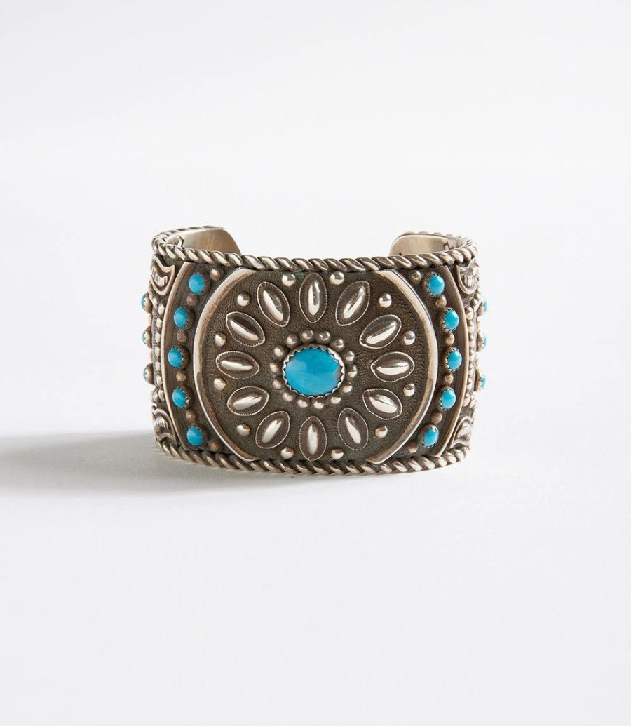 Accessories * | Karen Kane Embellished Stone Cuff Bracelet Turquoise