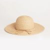 Accessories * | Karen Kane Contrast Tie Raffia Hat Natural