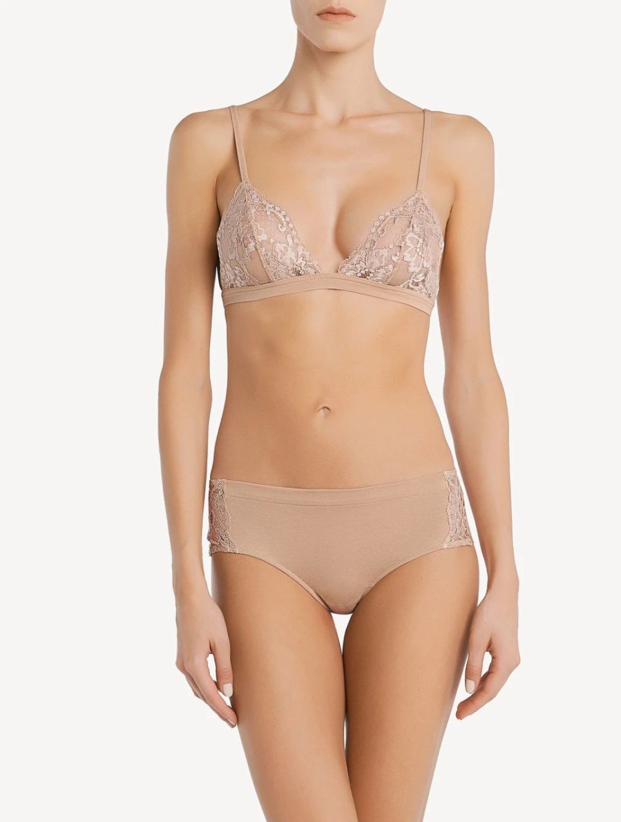 Bras * | Souple Nude Lace Triangle Bra