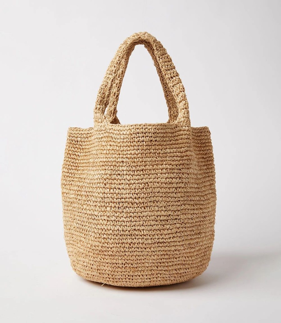 Accessories * | Karen Kane Raffia Tote Bag Natural