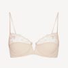 Bras * | Midnight Botanica Underwired Bra In Halo And Ivory Nude With Embroidered Tulle