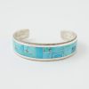 Accessories * | Karen Kane Sterling Silver Inlay Cuff Bracelet Turquoise