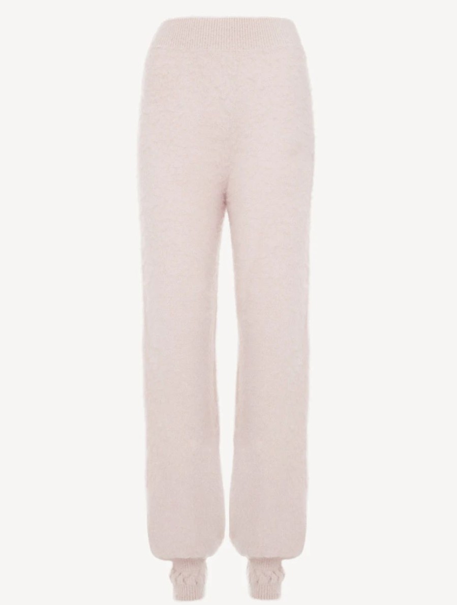 Sleepwear * | Fluffy Cocoon Alpaca Blend Trousers In Powder Pink