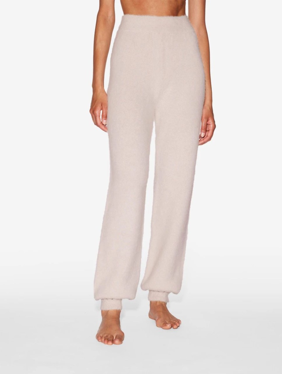 Sleepwear * | Fluffy Cocoon Alpaca Blend Trousers In Powder Pink