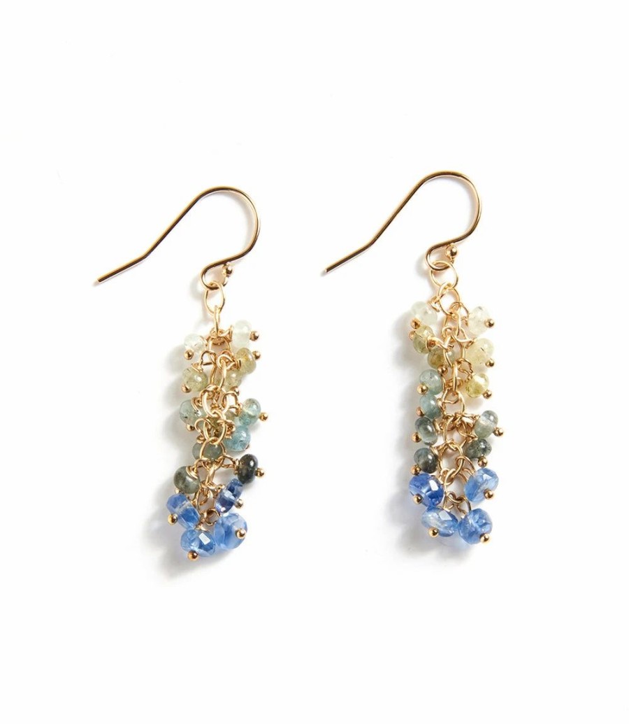 Accessories * | Karen Kane Beaded Cluster Earrings Gold