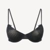 Bras * | Maison Contouring Balconette Bra In Black In Stretch Tulle