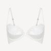 Bras * | Exotique Off-White Underwired Balconette Bra With Leavers Lace Trim