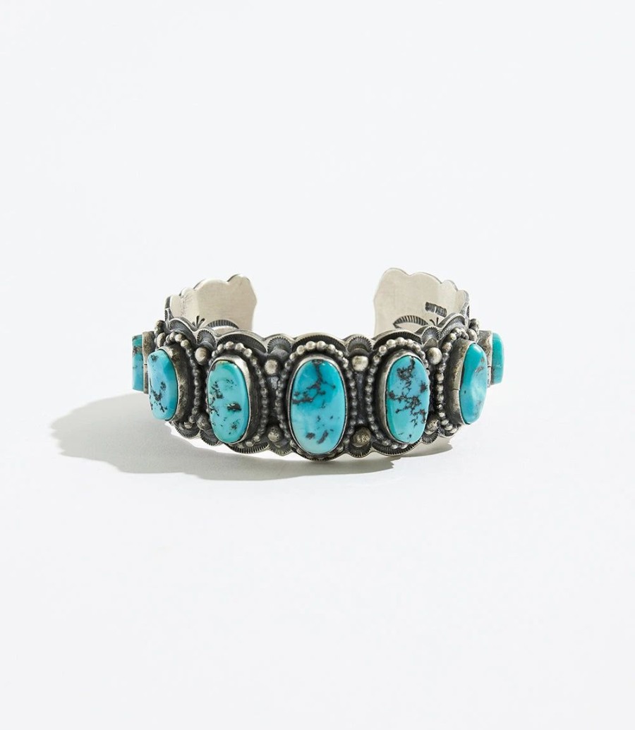 Accessories * | Karen Kane #8 Stone Cuff Bracelet Turquoise