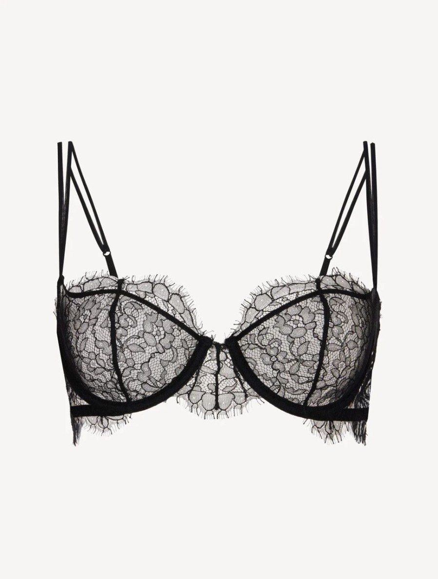 Bras * | Spell On You Balconette Bra With Lace In Onyx