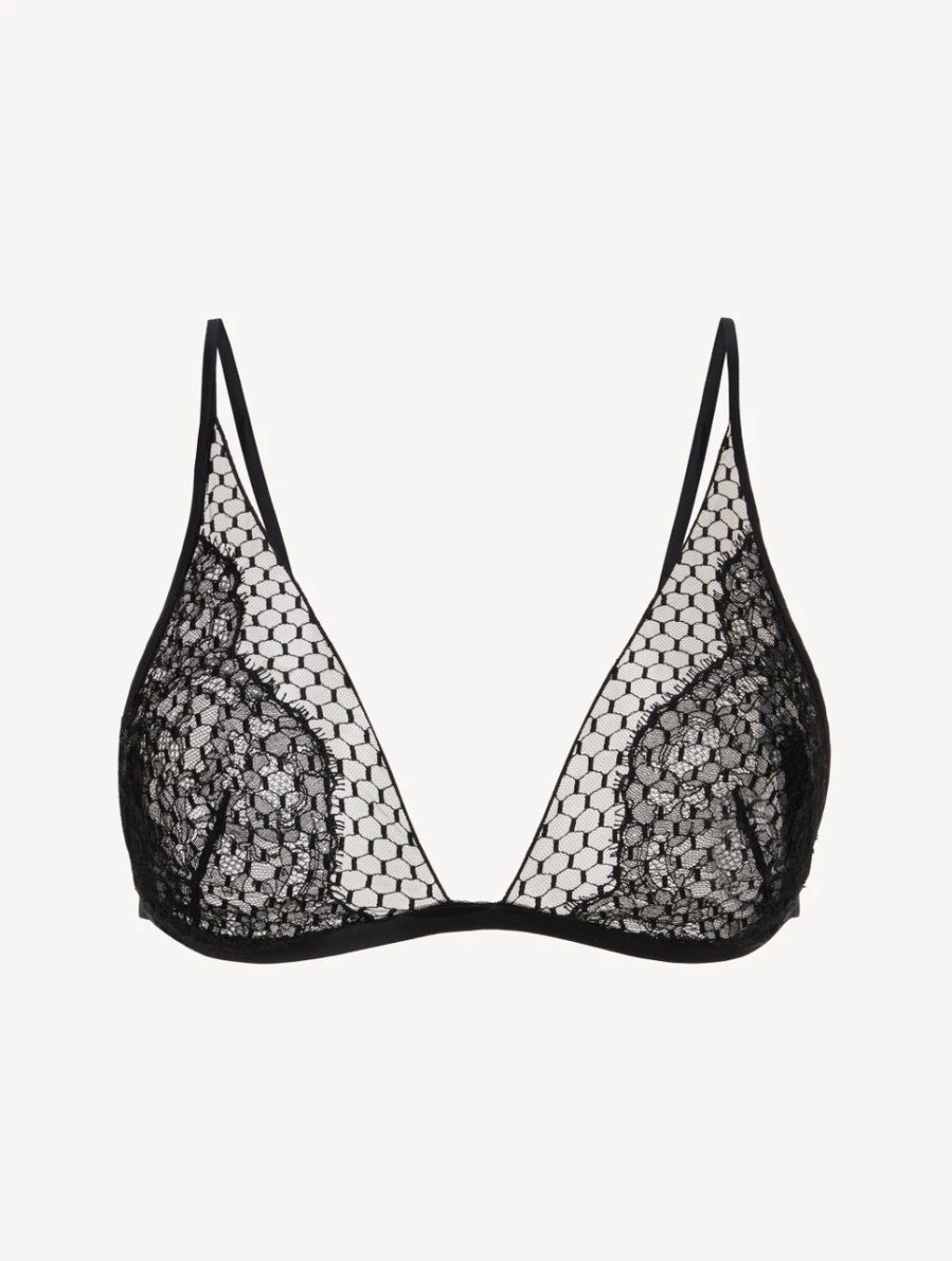 Bras * | Honeycomb Shadows Triangle Bra With Leavers Lace