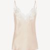 Sleepwear * | Maison Halo Silk Satin Camisole With Frastaglio